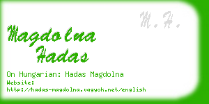 magdolna hadas business card